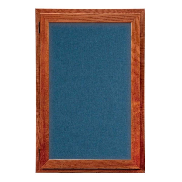 Outdoor Enclosed Combo Board, 42"x32", Satin Frame/White Porc & Rubber